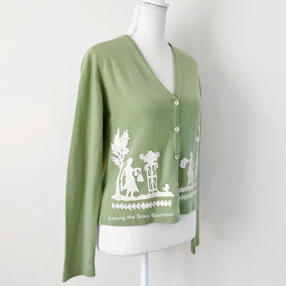 Extremely Rare Y2K Vintage Cashmere Cardigan ASO Phoebe Buffay in Friends - Picture 9 of 13